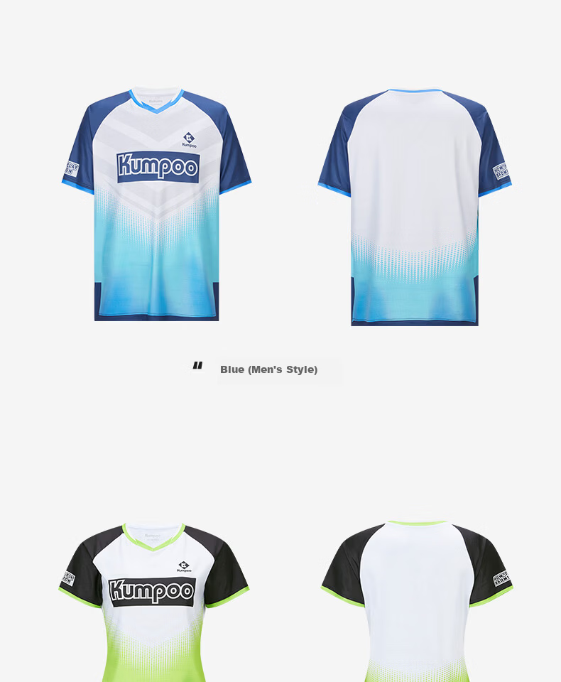 KUMPOO Badminton Short Sleeve Shirt Xunfeng Sportswear K261M-1731 Men's Short Sleeve Blue S 22