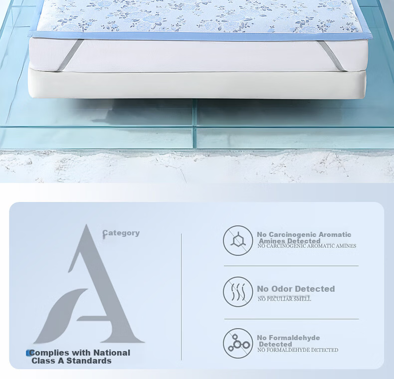 Mercury Home Textiles Ice Silk Cooling Mat 1000D Cooling Mat Baby Grade A Antibacterial Mite Resistant Breathable Foldable Machine Washable 1.2m Bed 11