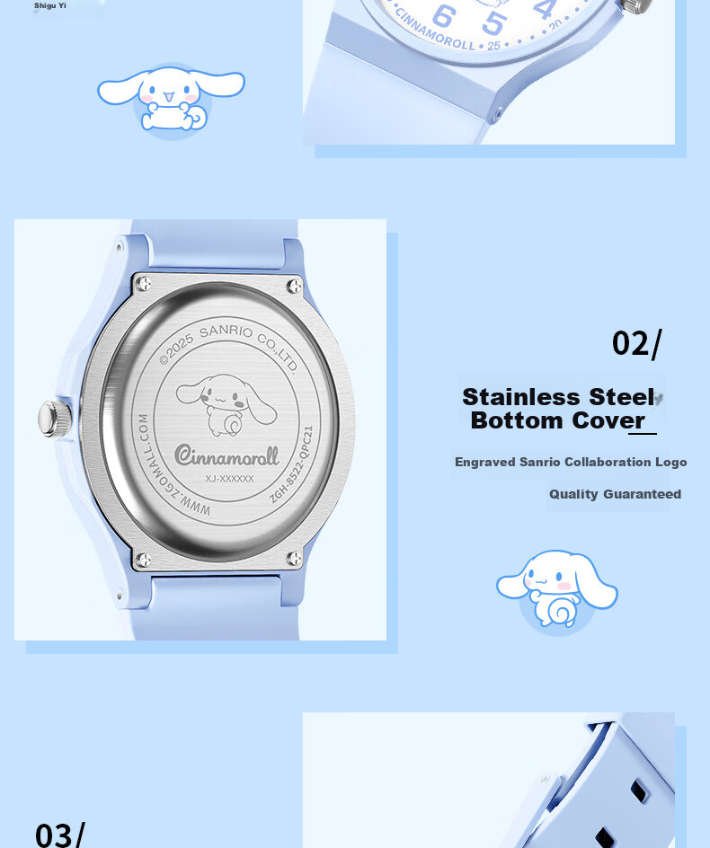 ZGO Kids Watch Time-Only Sanrio Waterproof Junior High School Girls Elementary School Students Watch Children's Day Gift 9