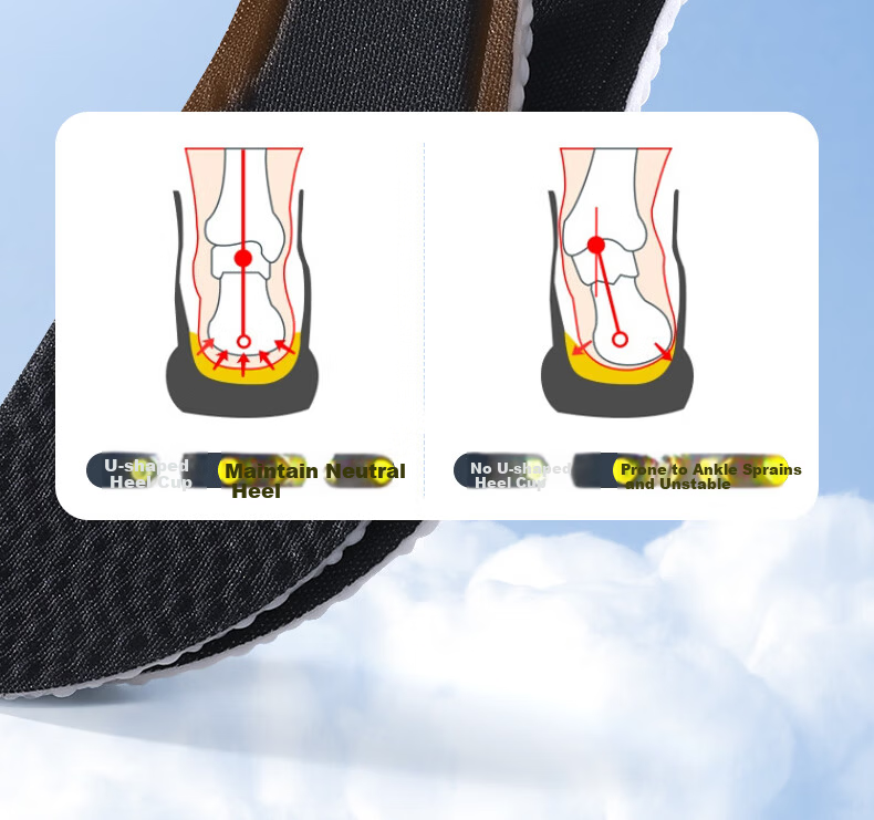 Bonnie Family 2-Pair Men's High-Elastic Shock-Absorbing Antibacterial Deodorizing Sports Insoles for Long Standing Military Training Summer Use 11