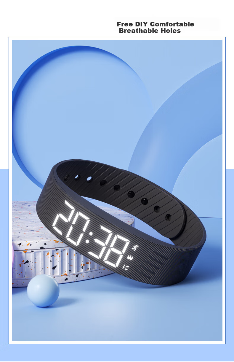 Koshi Alarm Clock Watch Student Outdoor Boys Multifunction Silent Vibration Smart Bracelet Children's Sports Electronic Watch for Men 8