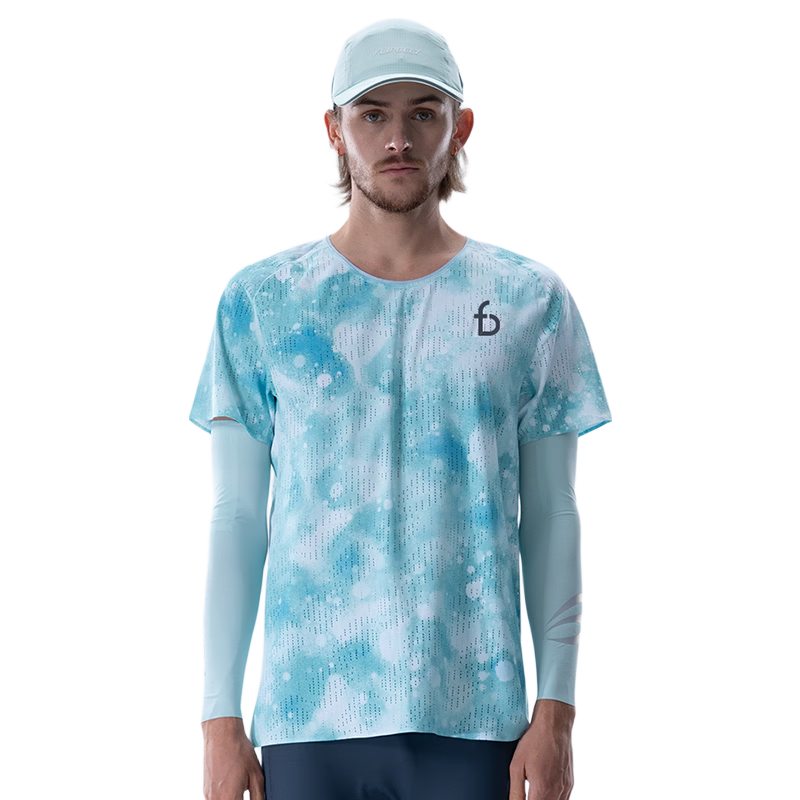 Feibit [Wind Tunnel Short Sleeve 4.0] Men's Quick-Dry Anti-Chafing Marathon Training Breathable T-Shirt Rain After L