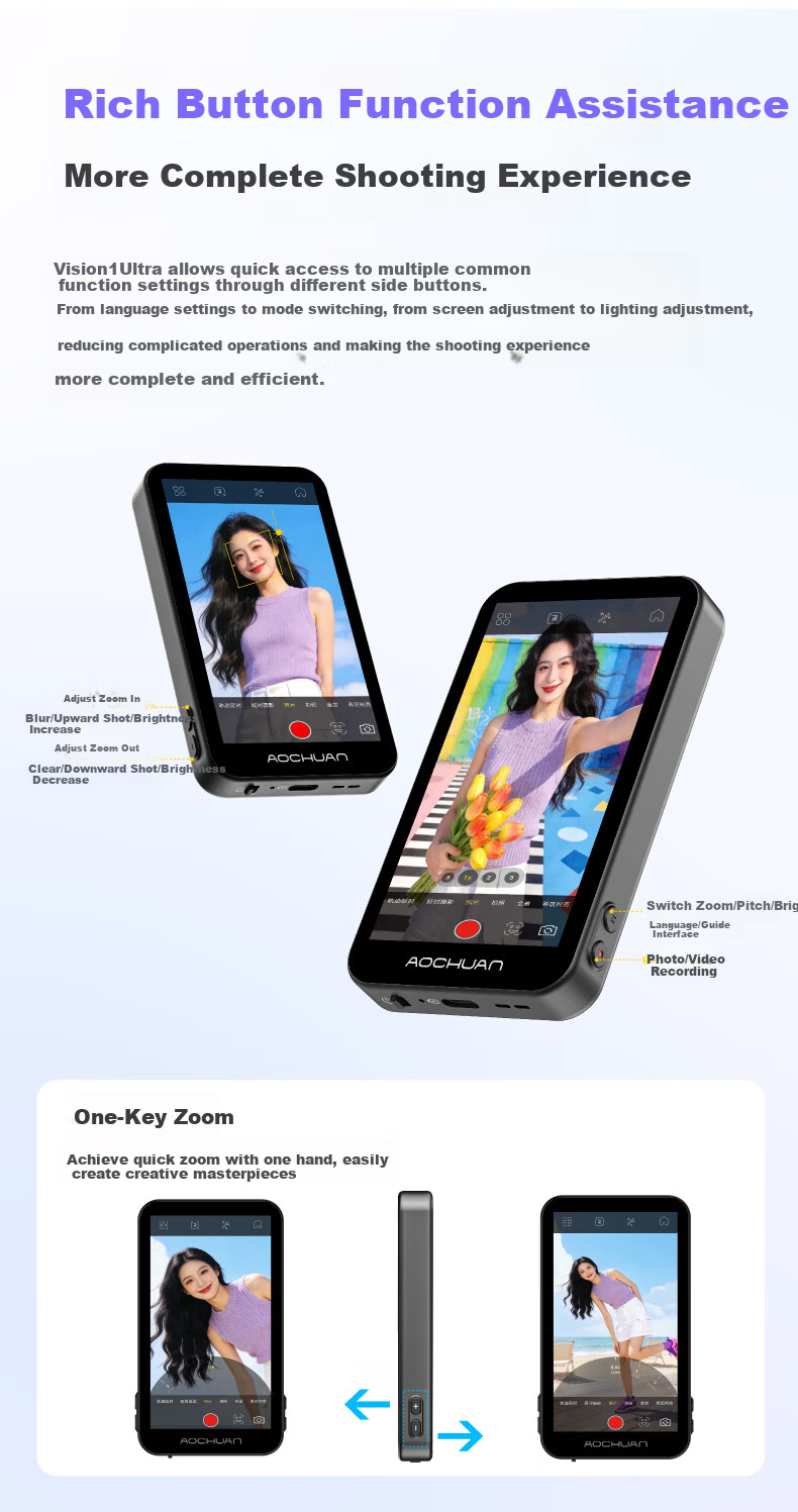 Okawa Vision1Ultra Smartphone Selfie Screen Portrait Enhancer Rear Selfie Secondary Display 4