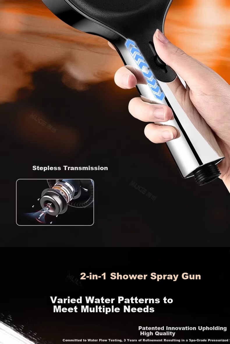 MUGE High-Pressure Shower Head Universal Powerful Water Flow Handheld Bathroom Shower Sprayer 9