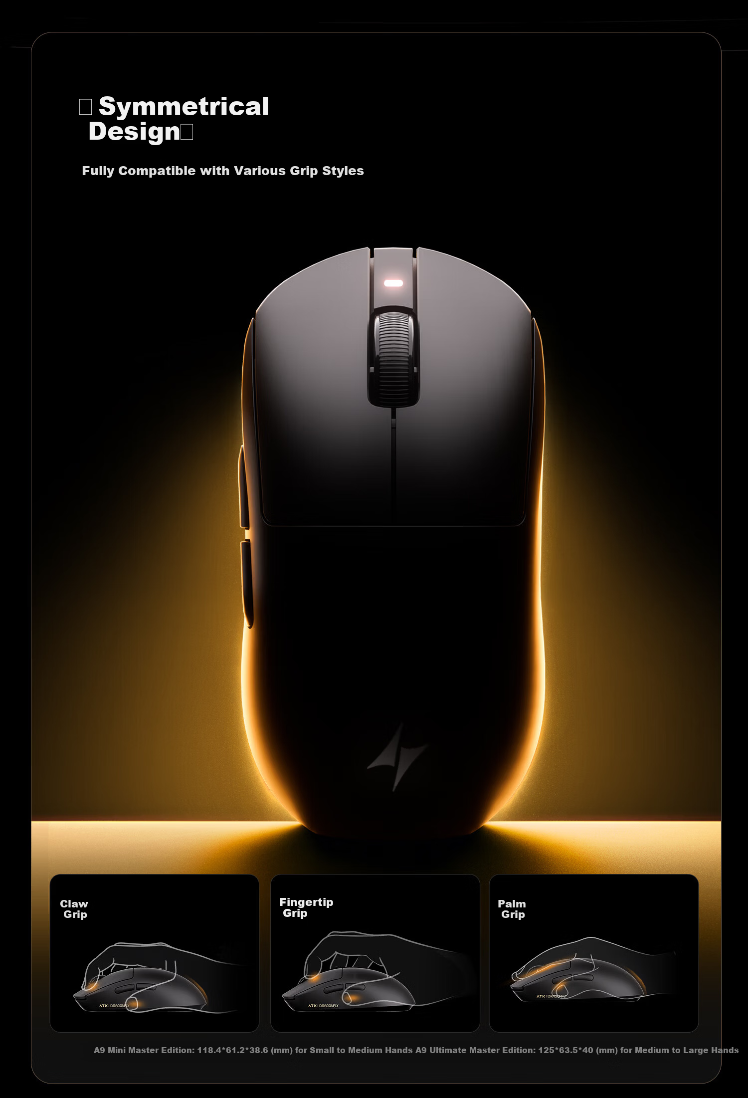ATK Dragonfly A9MINI Wireless Gaming and Office Mouse Wired Dual-Mode Lightweight Symmetric Minimalist Ergonomic A9MINI Master Edition + Cloud Pink 3955 7