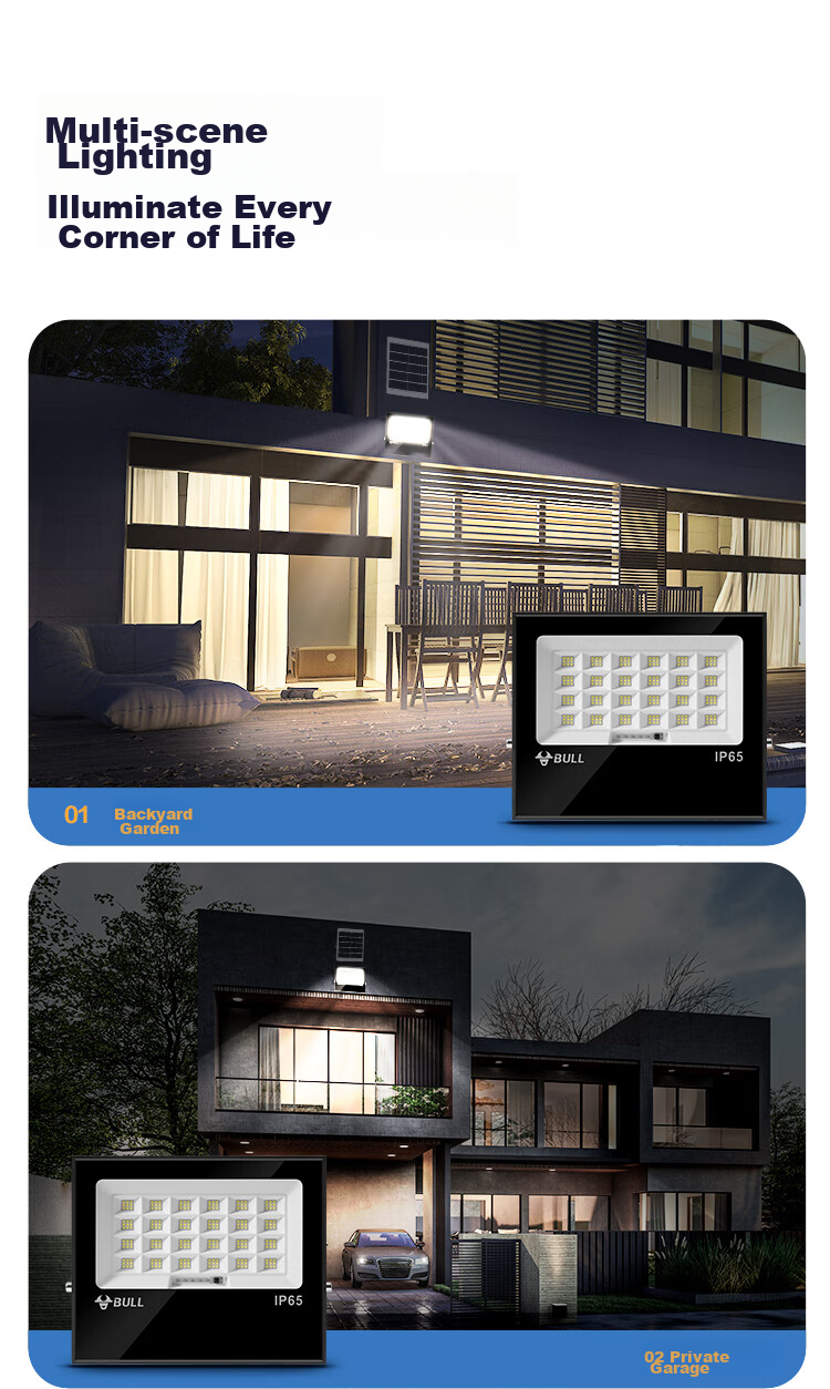 BULL Solar Light, Outdoor Garden Light, Tempered Glass, Smart Light Control, Remote Control MG-C150B 11