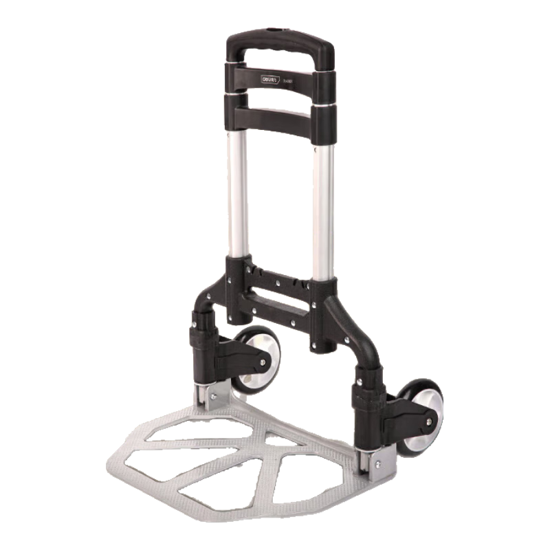 Deli Foldable Luggage Cart, Small Trolley, Suitcase, Flatbed Cart, Trailer, Shopping Cart for Groceries, Weight Capacity 140 Ji