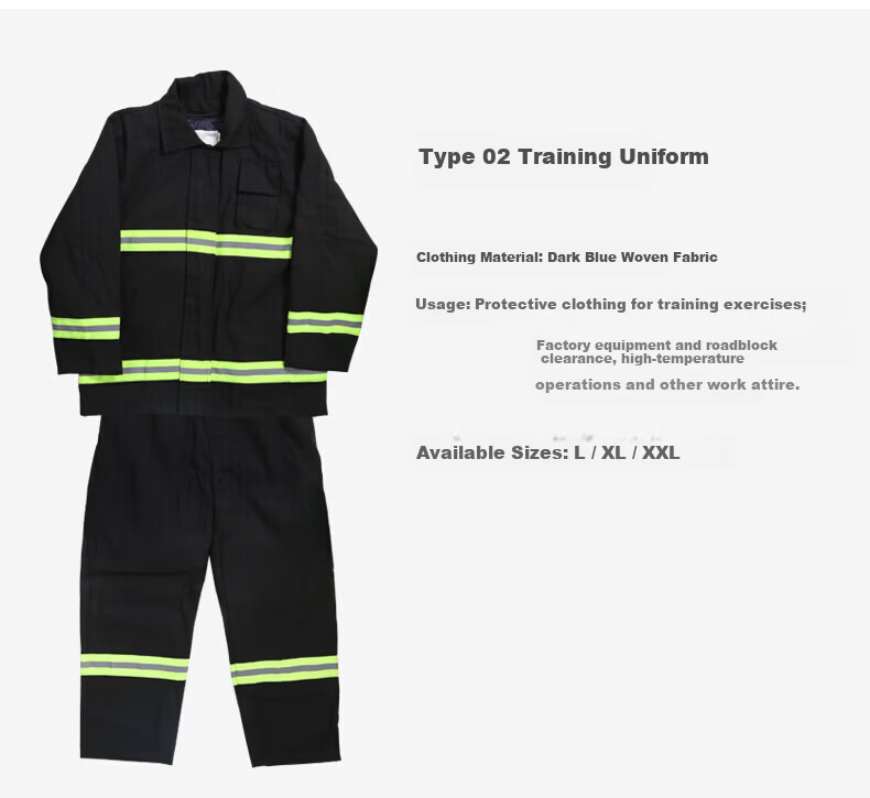 Minggu Firefighter Suit Complete Set Model 02 Firefighting Combat Training Uniform Six-Piece Protective Suit Micro Fire Station Size 43 8