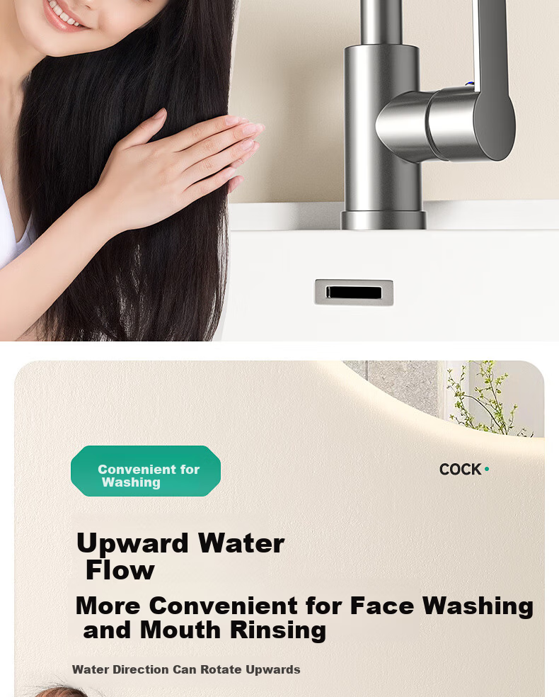 Denwalk [Germany] Household Faucet Cold and Hot Water Basin Sink Washbasin Single Cold Bathroom Basin 5