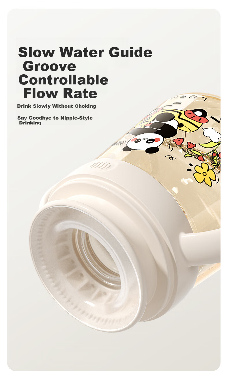 LUSN Sucking Cup Baby Infant Sip Drinking Cup Children's Day Gift PPSU Milk Cup Lip-Control Learning Cup 4
