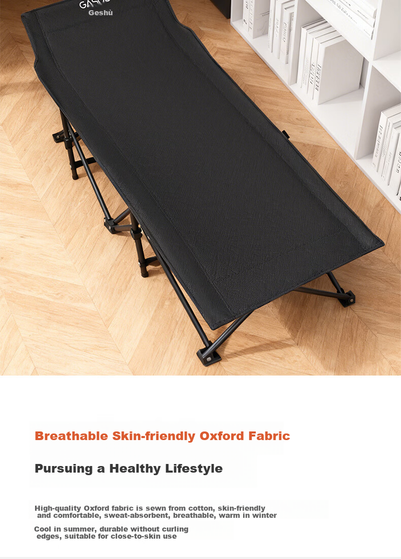 Gosoo Folding Nap Bed Single Office Nap Bed Hospital Care Bed Foldable Portable Recliner Outdoor Camp Bed 4