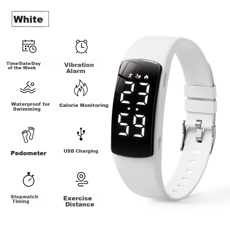 Koshi Student Sports Wristband Watch for Boys with Vibration Alarm Smart Waterproof Swimming Electronic Watch for High School and Middle School Students