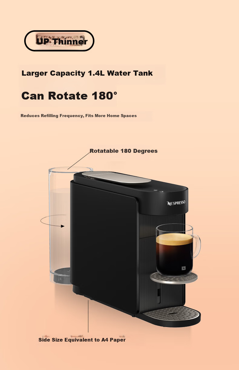 Nespresso Vertuo Up Capsule Coffee Machine Fully Automatic Portable Small Home Commercial Office Graphite Gray New Launch on JD.com 5
