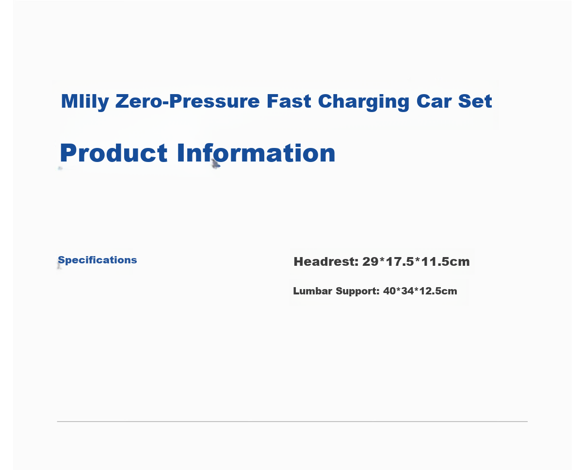 MLILY Fast Charging Zero Pressure Car Headrest Universal Four-Season Seat Cushion Neck Support Pillow for Long Sitting Comfort and Pressure Relief 16