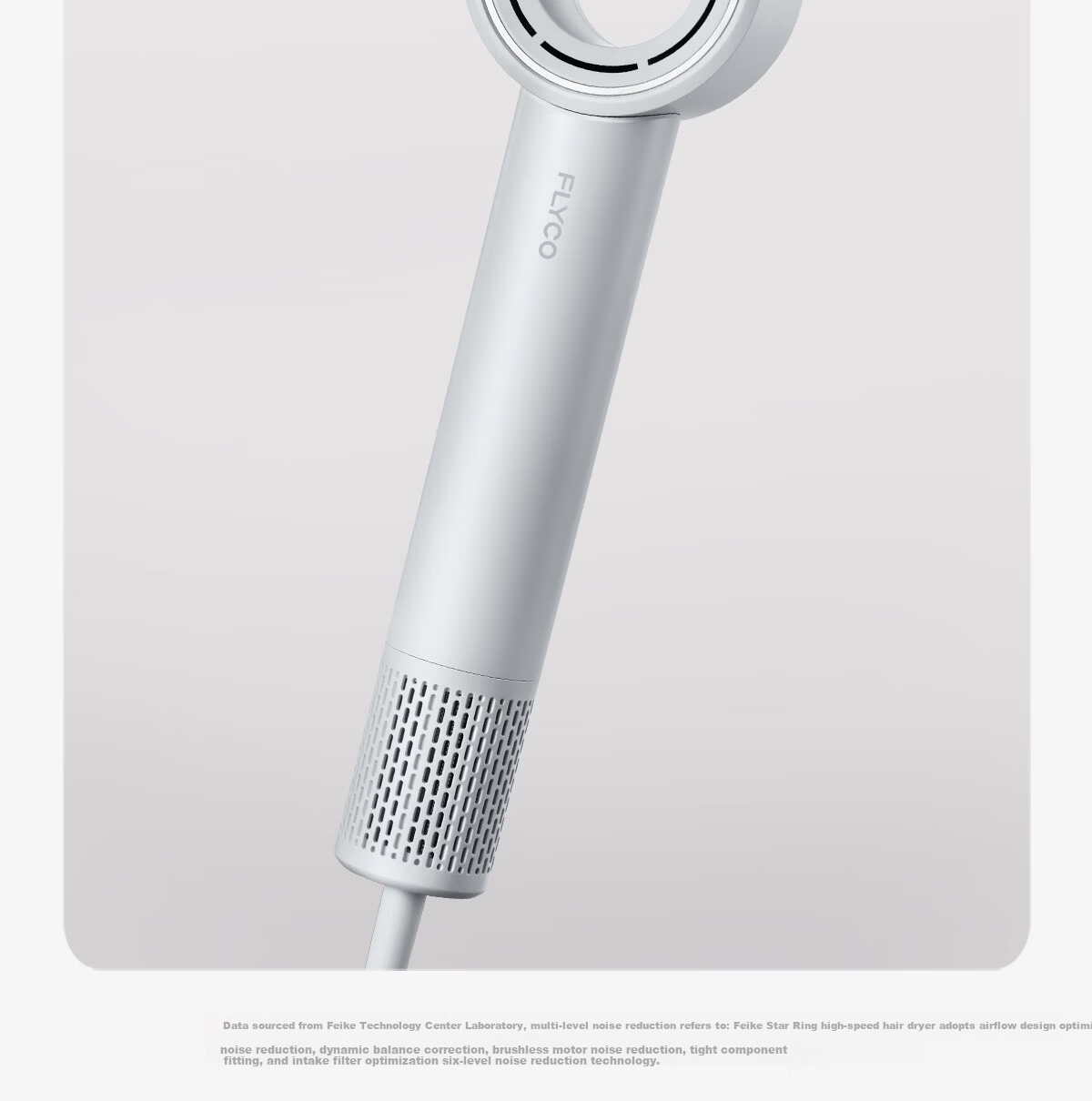Feike High-Speed Hair Dryer Hollow Air Duct Home Use High Power Quick Dry Low Noise Negative Ion Hair Care Blow Dryer Holiday Gift for Girlfriend H5 Star Ring White Price Guarantee 618 22