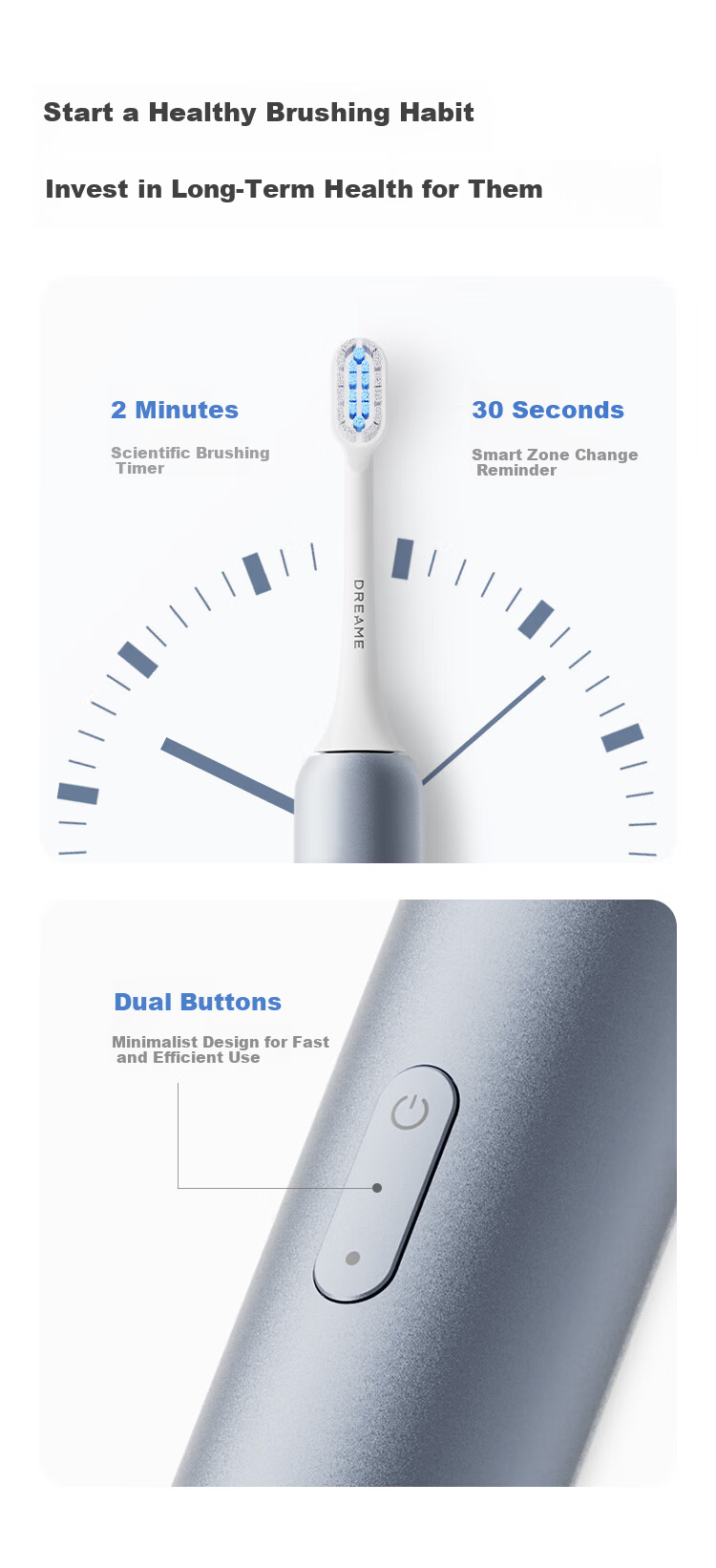 Dreame [CR7 Edition] F01 High-Frequency Sonic Electric Toothbrush 100-Day Long Battery Life Gum Care Practical Price Guarantee 618 Gift for Men and Girlfriend Birthday Children's Day Gift 8