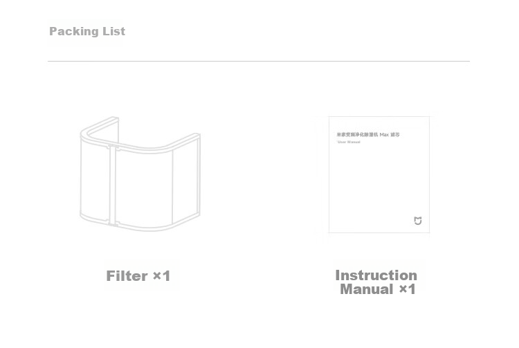 Mijia Xiaomi Variable Frequency Purification Dehumidifier Max Filter Cartridge 6