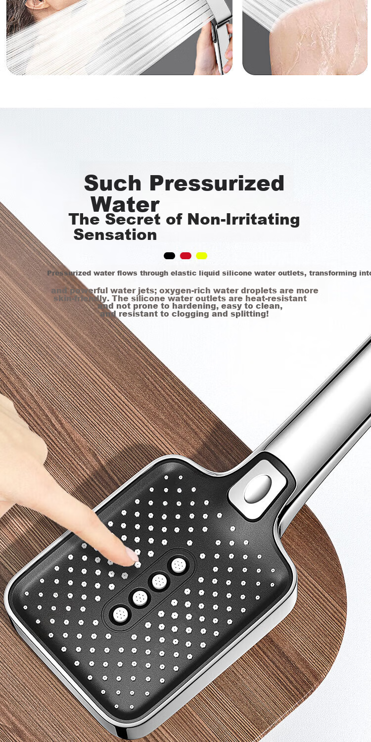 Del 28-Year Brand Shower Head High Pressure Home Bathroom Shower Set with Hose SL-002 11