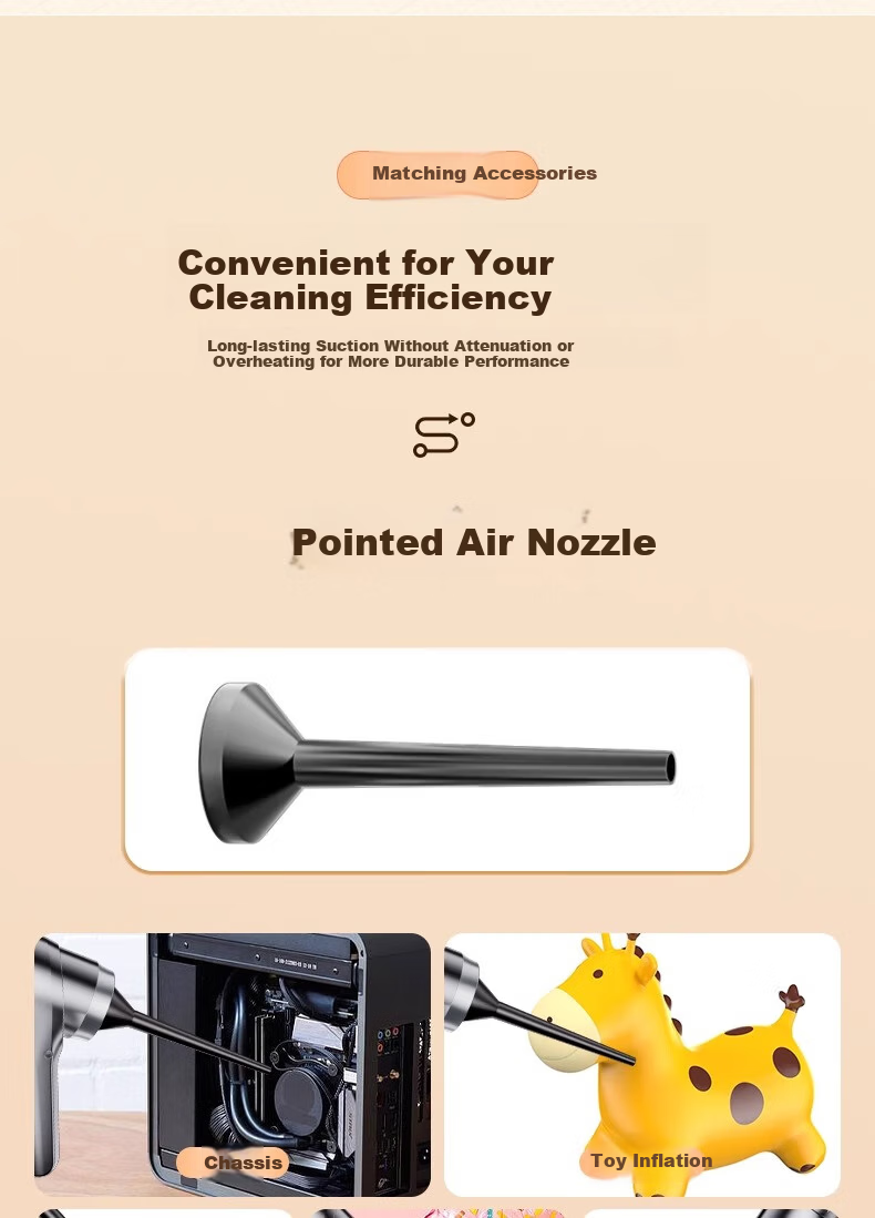 Yiduo Car Vacuum Cleaner Brushless Motor High Power Electric Blower Vacuum Inflator 4-in-1 6