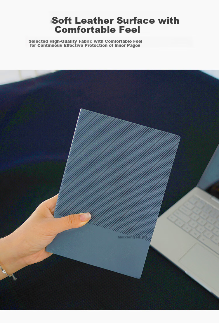 HERO New A5 Business Notebook Thickened Hard Cover Soft Leather Simple High-End Gift Meeting Portable Office Stationery Lined Detachable Diary Journal Binder 3