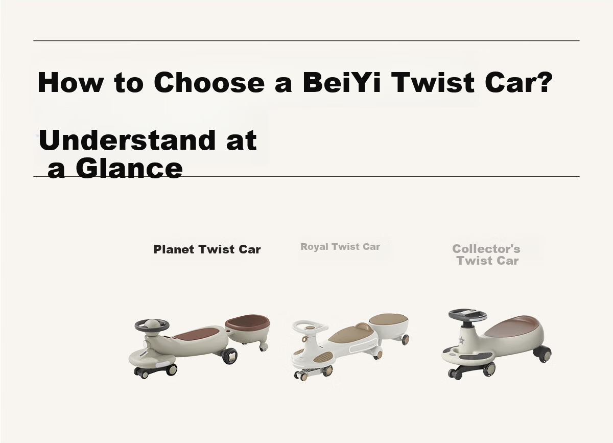 BEIESTATE Planet Twist Ride-On Luggage Car for Ages 1-6, Adult-Sittable Toddler Ride-On, High-Quality Baby Gift, Mica Gray 41