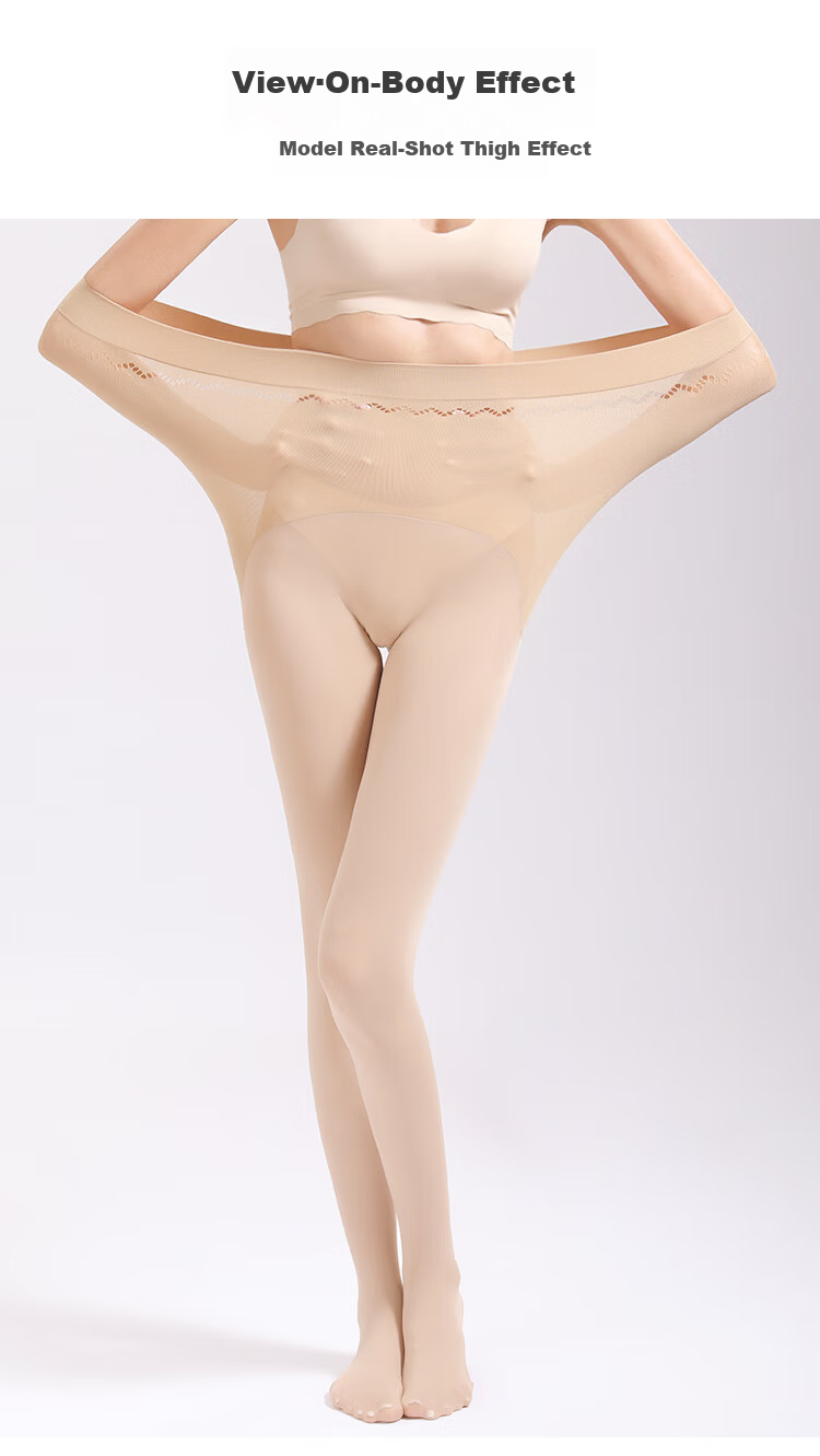 Avandi Plus Size 2D Ultra-Thin Spring New Apple Hip Anti-Snag Pantyhose for Women 12