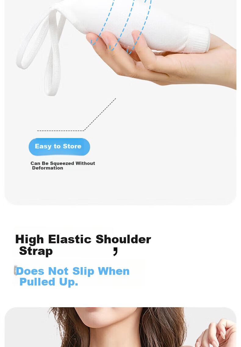 Qihaiqiu 2-Piece Disposable Cotton Bra Set Sterilized Wash-Free Individually Packaged Travel Daily Use 10
