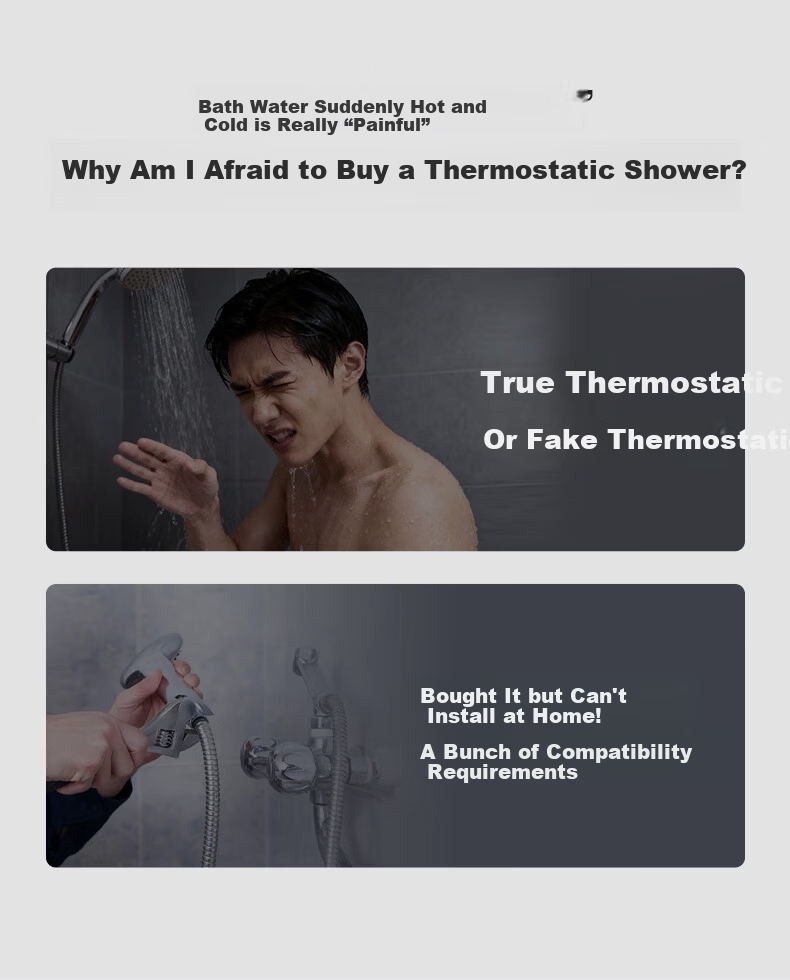 SUPOR SU30 2.0 Pro Thermostatic Shower Set All-Copper Pressurized Massage Digital Display Piano Key Shower Head 5