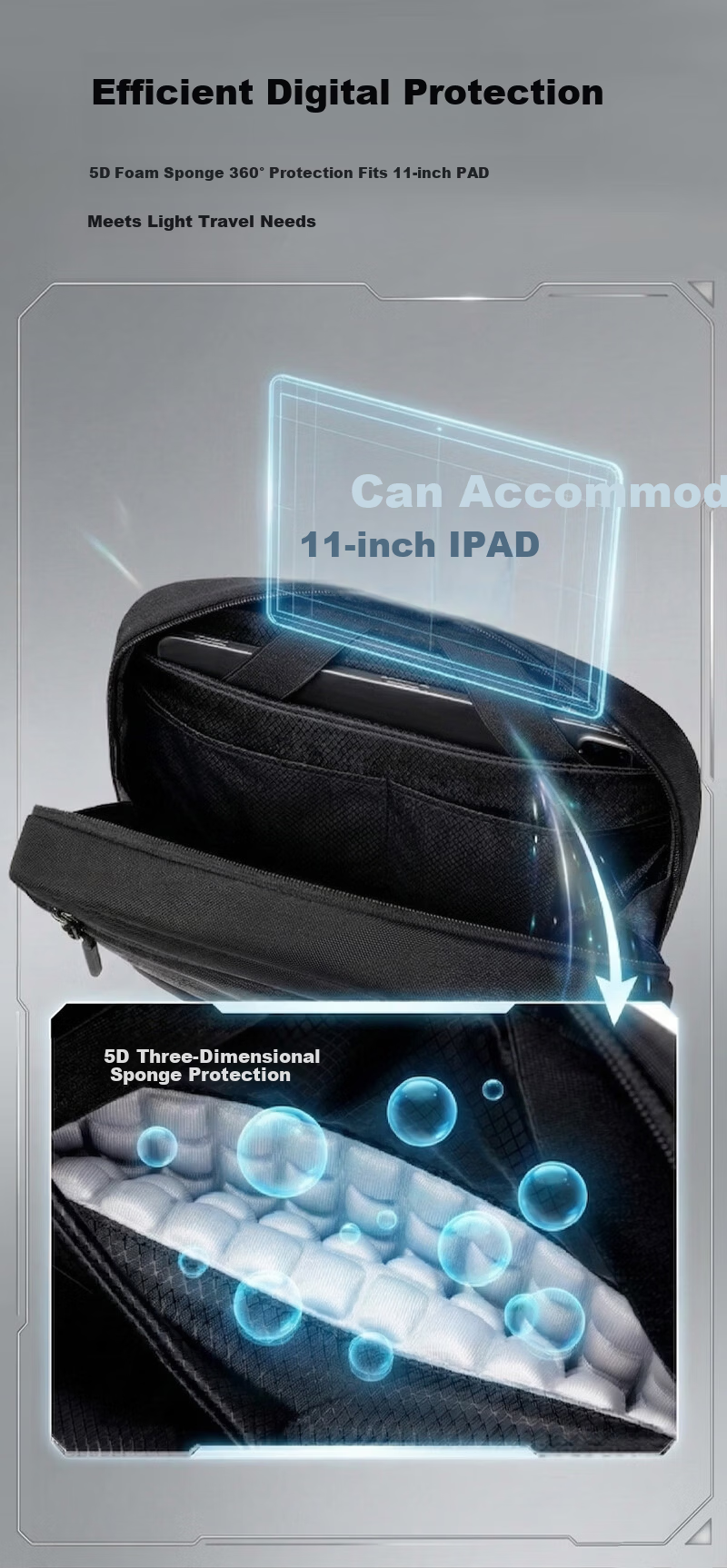 JD Jingzao Explorer Pro Crossbody Chest Bag Waist Bag Shoulder Bag for Men and Women Tablet Switch Portable Messenger Bag 9