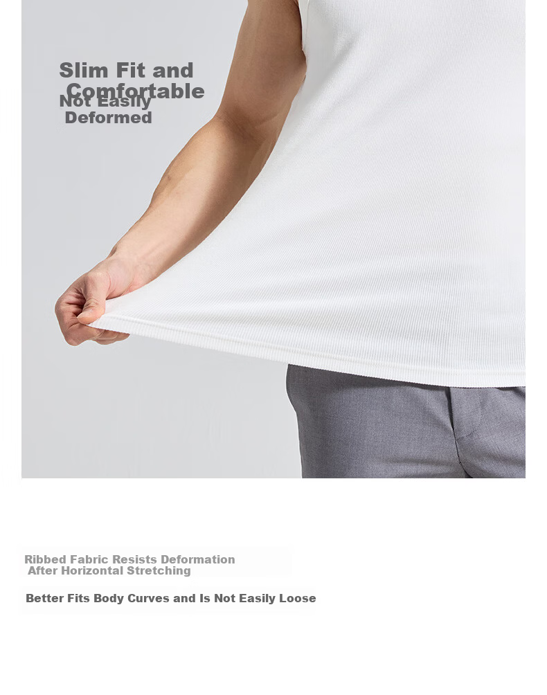 Liangpu Pure Cotton Ribbed Heavyweight American Style Men's Fitness Tank Top Sleeveless Training Shirt 9