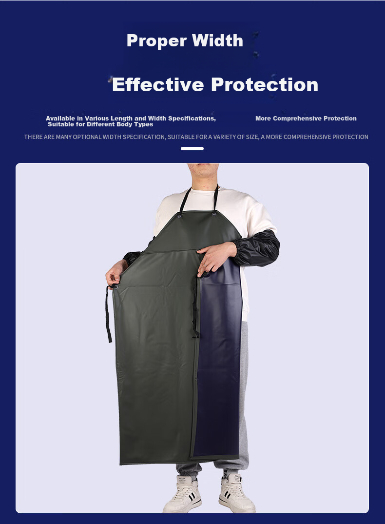 BAIGE Waterproof Apron Thickened Oil-Resistant Acid-Base Resistant PVC Double-Layer Composite Black and Red Sleeveless CW211492 3