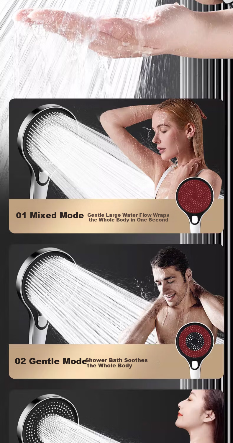 ILeddog [Germany] High-Pressure Shower Head Powerful Water Flow Home Bathroom Handheld Shower Set S0303 6