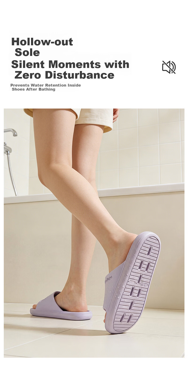 Beidouyang Summer Bathroom Cool Slippers Unisex Indoor EVA Odorless Quick-Dry Non-Slip Black Size 36-37 6
