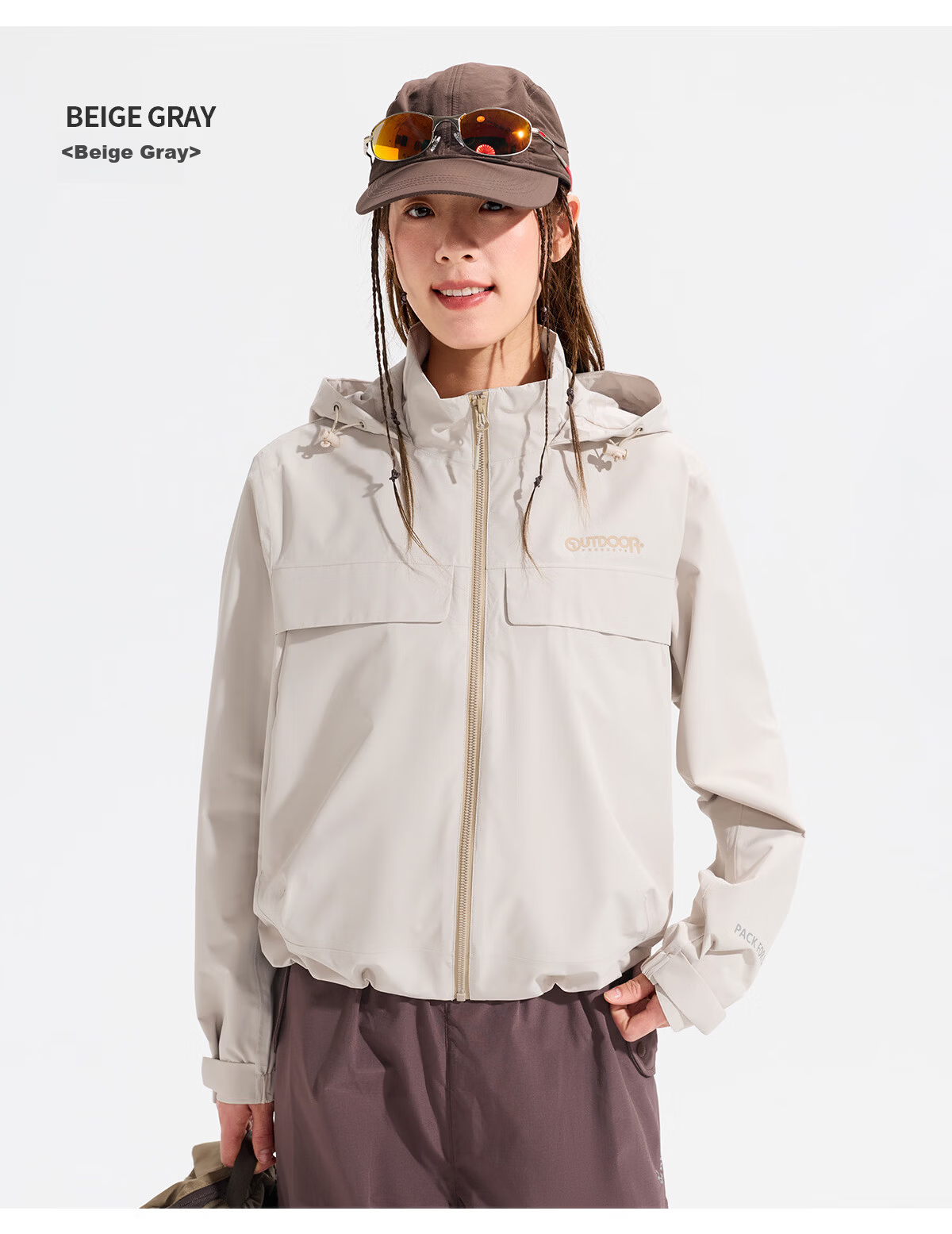 OUTDOOR PRODUCTS Women's Single-Layer Spring/Summer 2026 Fashionable Water-Repellent, Durable, Tear-Resistant Jacket OFDC612303 Natural Yellow M 15