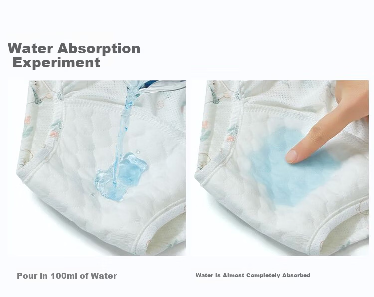 9i9 Baby Washable Diaper Pants Summer Toilet Training Mesh Breathable Infant Learning Pants Leakproof Underwear 2-Pack L 5