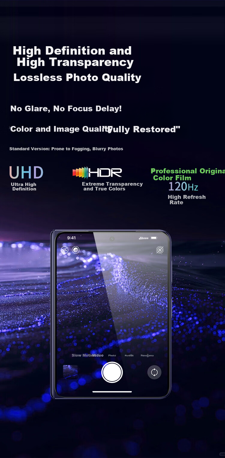 ESCASE [2-Pack] Huawei PuraXmax Lens Protector HD Scratch-Resistant Tempered Glass Camera Film Ultra-Thin Full Coverage 8