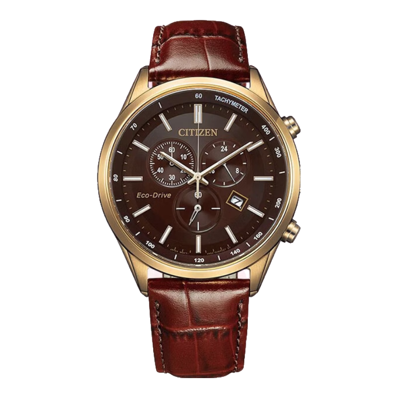 CITIZEN Men's Japanese Solar-Powered Watch with Date Display, Three-Eye Chronograph, Stainless Steel Band, Father's Day Gift AT2573-07X