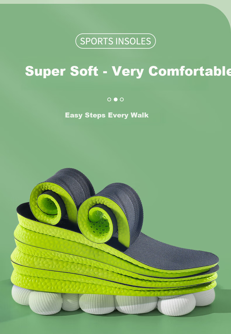 3515 Men's Sports Insoles Anti-Fatigue Antibacterial Odor-Resistant Thickened Shock Absorption Breathable Sweat-Absorbing Non-Stuffy Summer Military Training 8