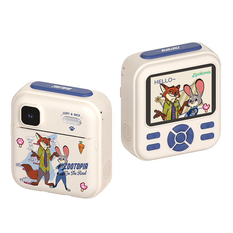 Disney AI Instant Print Camera Color Instant Camera for Kids AI Object and Character Recognition Photo Doodle Birthday Gift 64GB Zootopia Edition