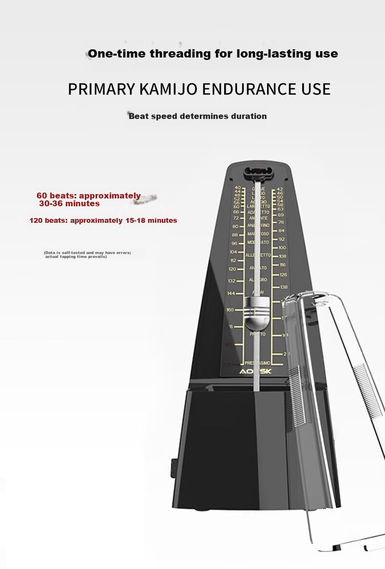 AODSK Metronome Mechanical AS-29 Piano Guitar Violin Guzheng Electronic Keyboard Universal Rhythm Black 6