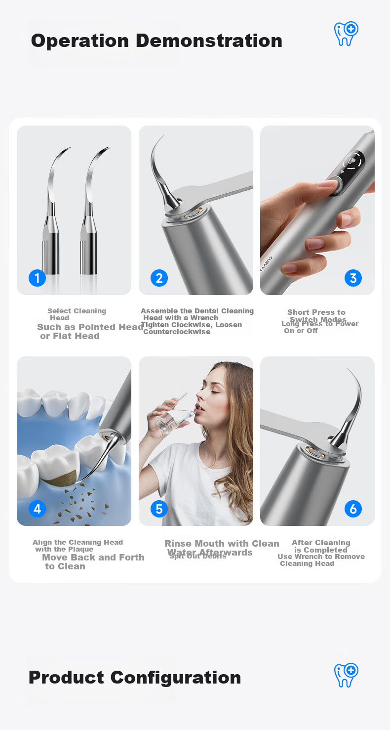 Moon Crescent Ultrasonic Teeth Cleaner M1 Pro Visual Tooth Tartar Remover Dental Cleaner Yellow Stain Remover Gift for Husband Boyfriend 26