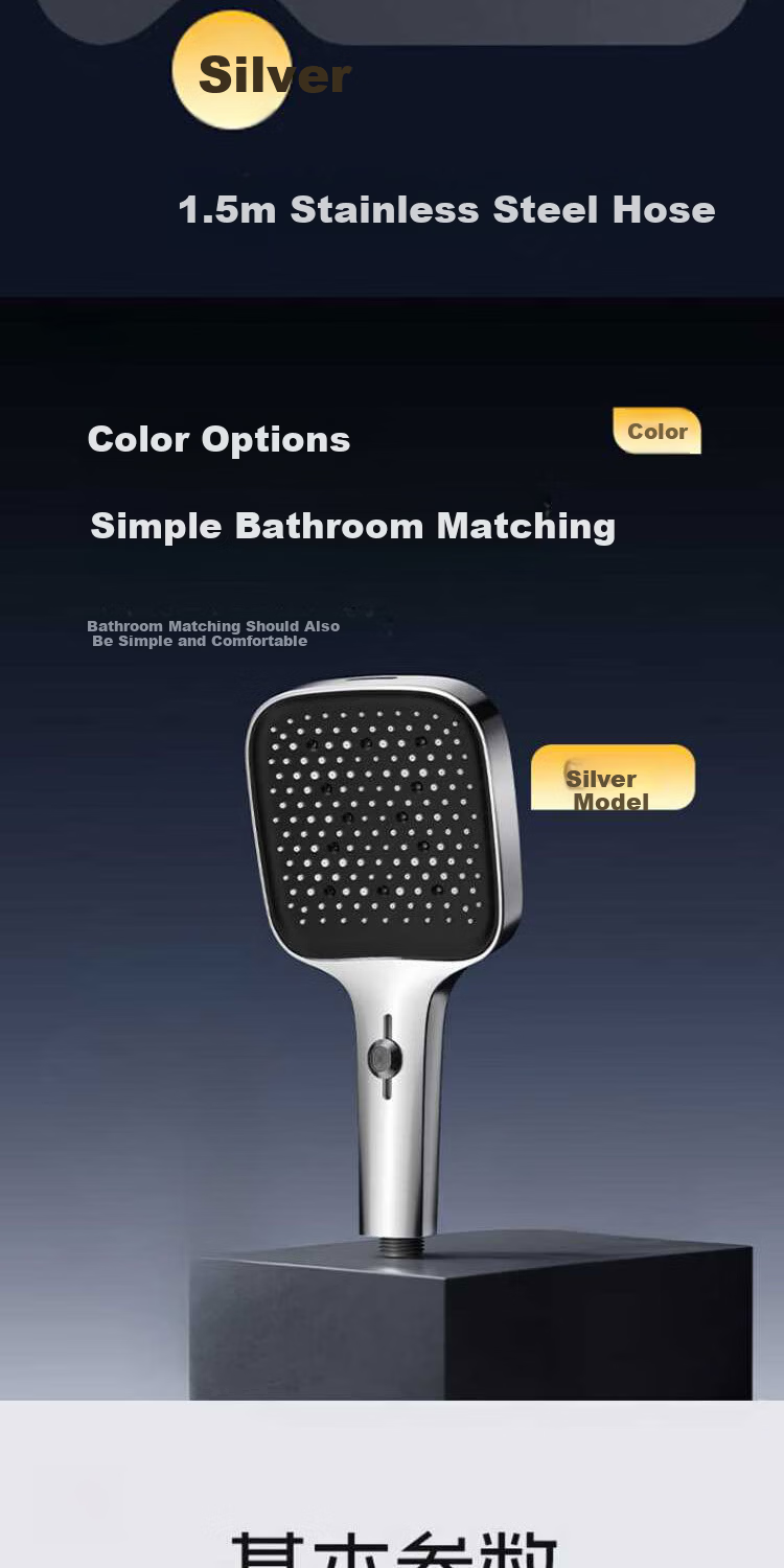 Del 28-Year Brand Pressure-Boosting Multifunctional Large Shower Panel Handheld Shower Head Hose Set for Home 11