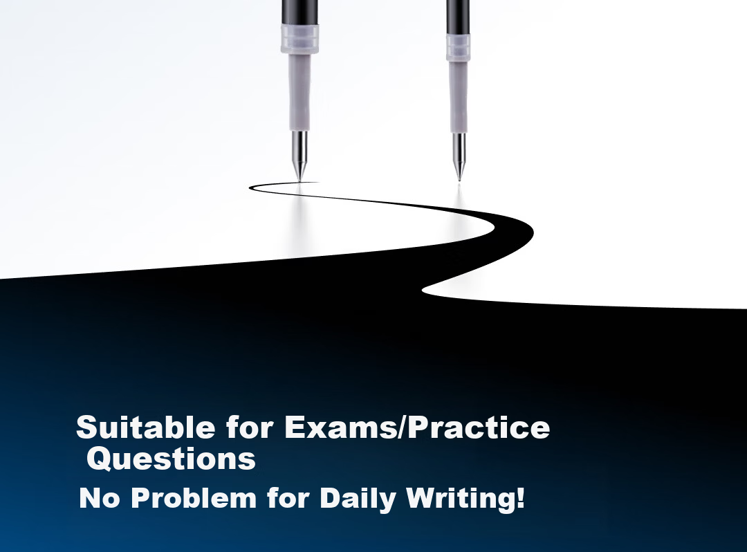 Dianshi 5A Retractable 0.5mm Black Carbon Neutral Pen Bullet Tip Double Ball Quick-Dry Smooth Student Exam Pen Transparent Barrel 12-Pack Back to School 17