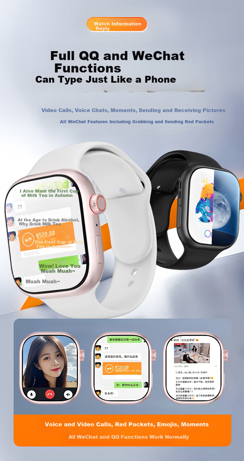 HAOXUEXI Huaqiangbei Smartwatch Multifunctional 5G Full Network Adult and Kids Eye Protection Phone Watch for Primary and Middle School Students 11