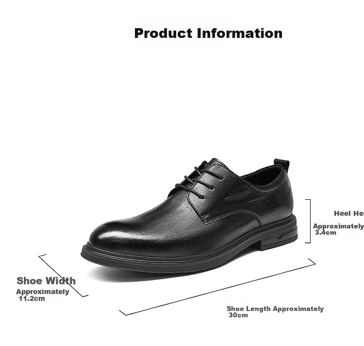 HLA Heilan Home Men's Fashion British Business Embossed Wear-Resistant Versatile Leather Shoes 4