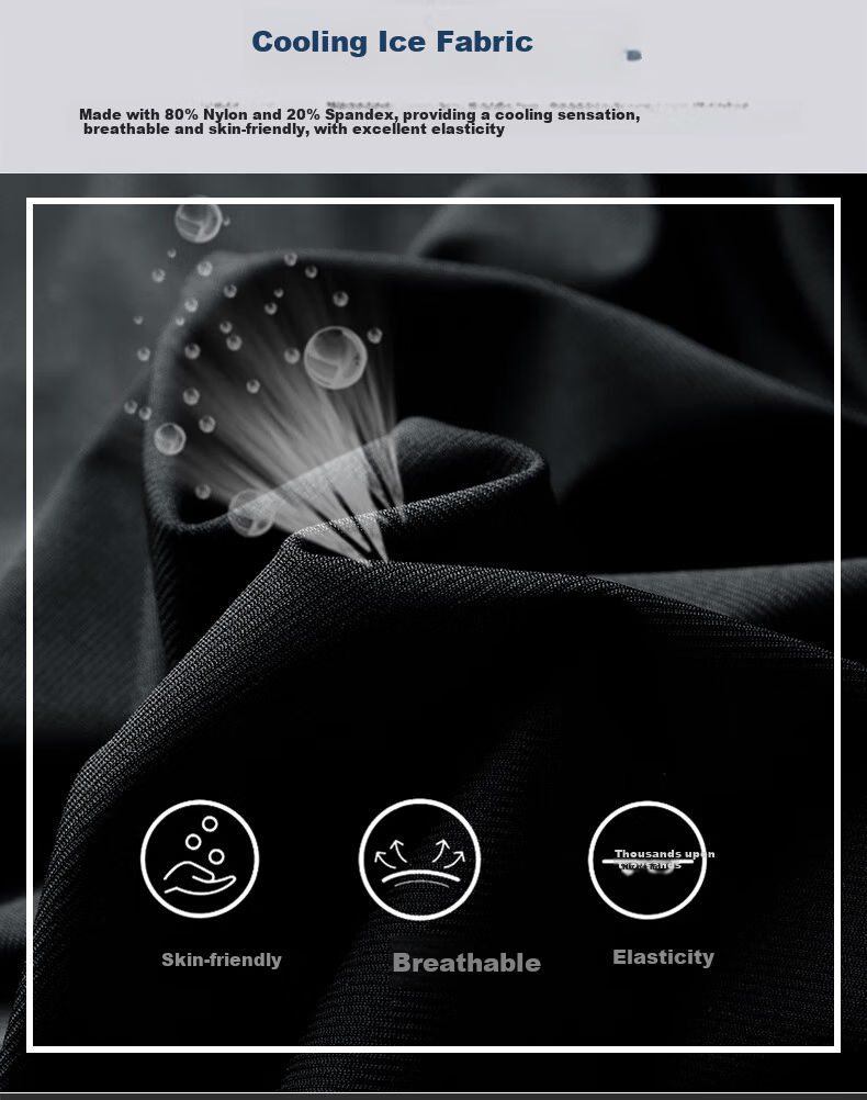 JEEP Men's Summer Casual Ice Silk Thin Lightweight Sports Pants Large Size Stretch Straight Leg Black Joggers L 4