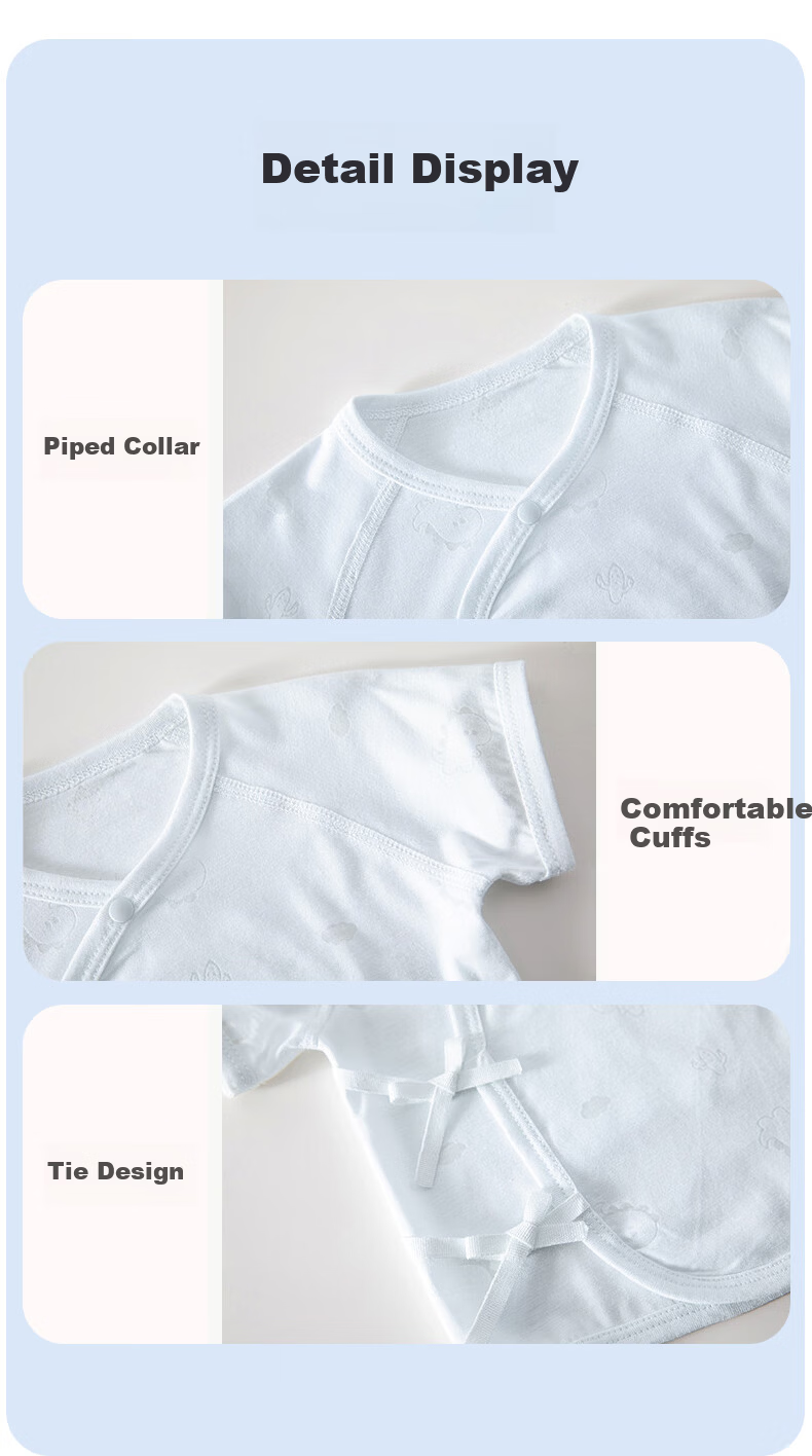 Aibao Baby Summer Thin Half-Back Romper Newborn Homewear Baby Sleepwear Full Moon Monk Suit T322 Pink Size 59 7