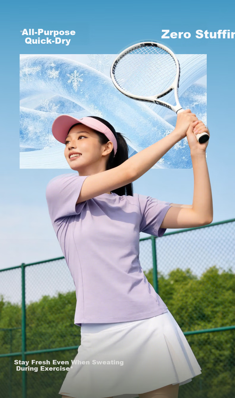 JD FASHION JD Self-Operated Women's Lightweight Breathable Quick-Dry Slimming Functional Crew Neck Short Sleeve T-Shirt 4