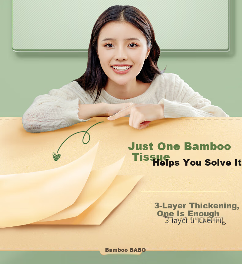 Bamboo Core Toilet Paper 3-Ply 600g*12 Rolls Bulk Pack Commercial Hotel Tissue Paper Napkins Full Box 5