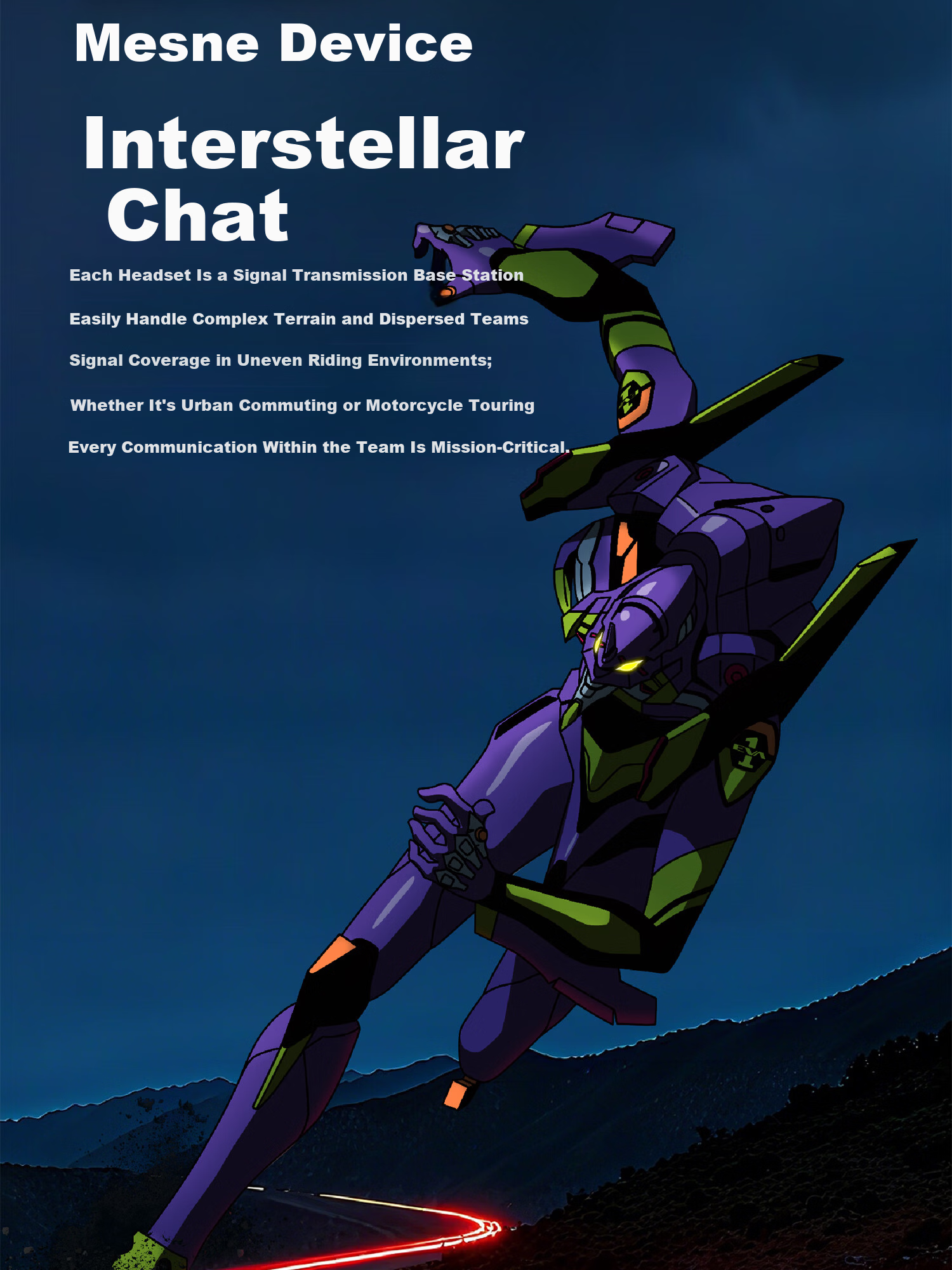 ASMAX & EVA Helmet Bluetooth Headset High-End Motorcycle Riding Professional Noise-Cancelling Evangelion Unit-02 Edition 10